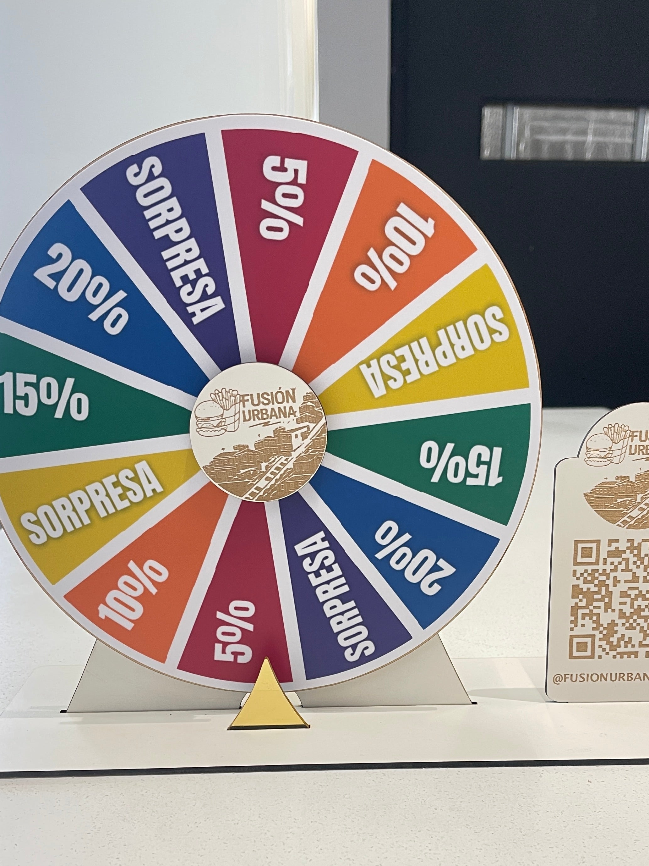 Ruleta Publicitaria 25 cm Personalizable con Logo y QR