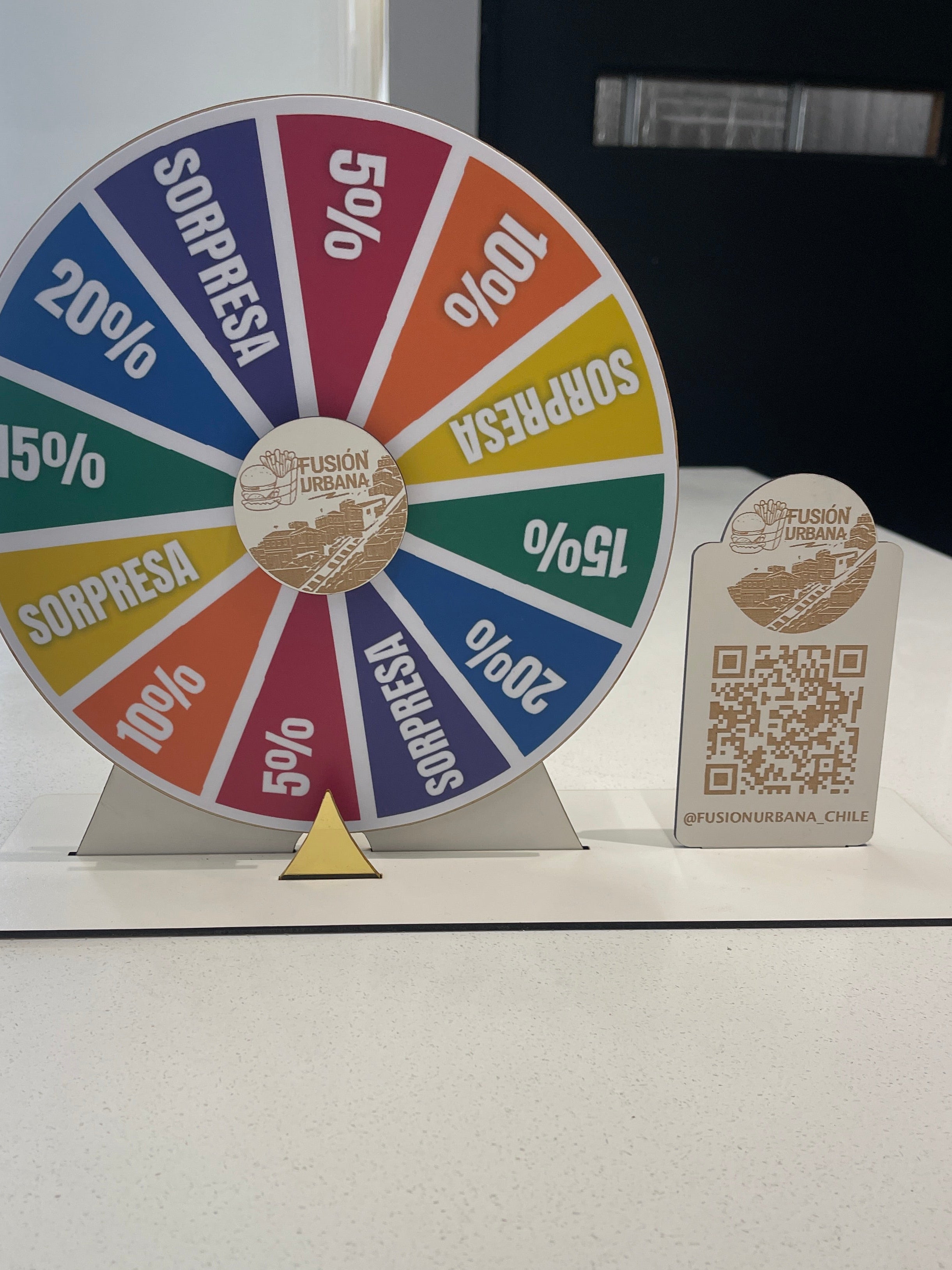 Ruleta Publicitaria 25 cm Personalizable con Logo y QR