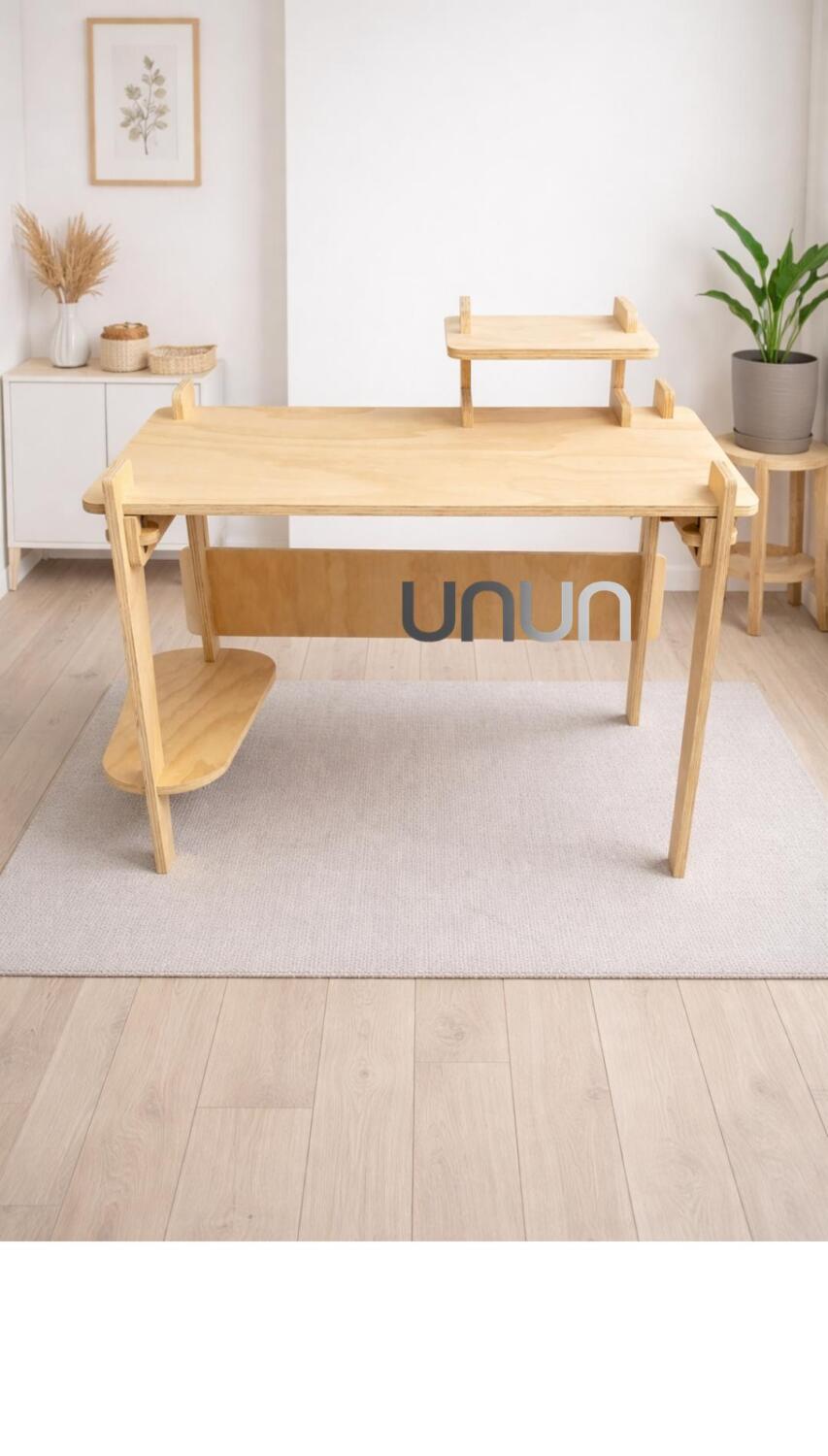Escritorio Infantil Evolutivo de Madera | Diseño Montessori con Organizador Integrado