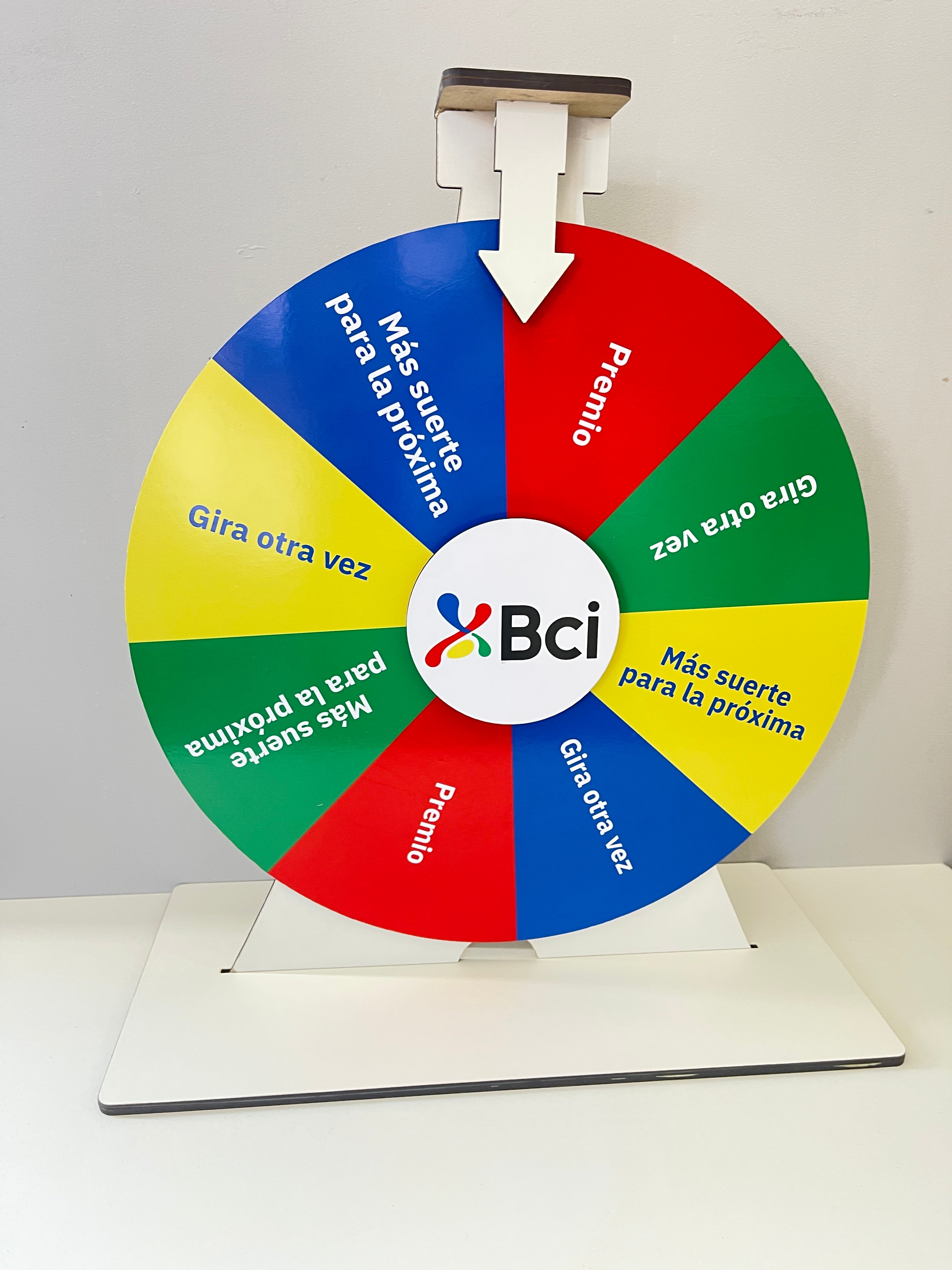 Ruleta Personalizada de Mesa en Madera BLANCO / NEGRO