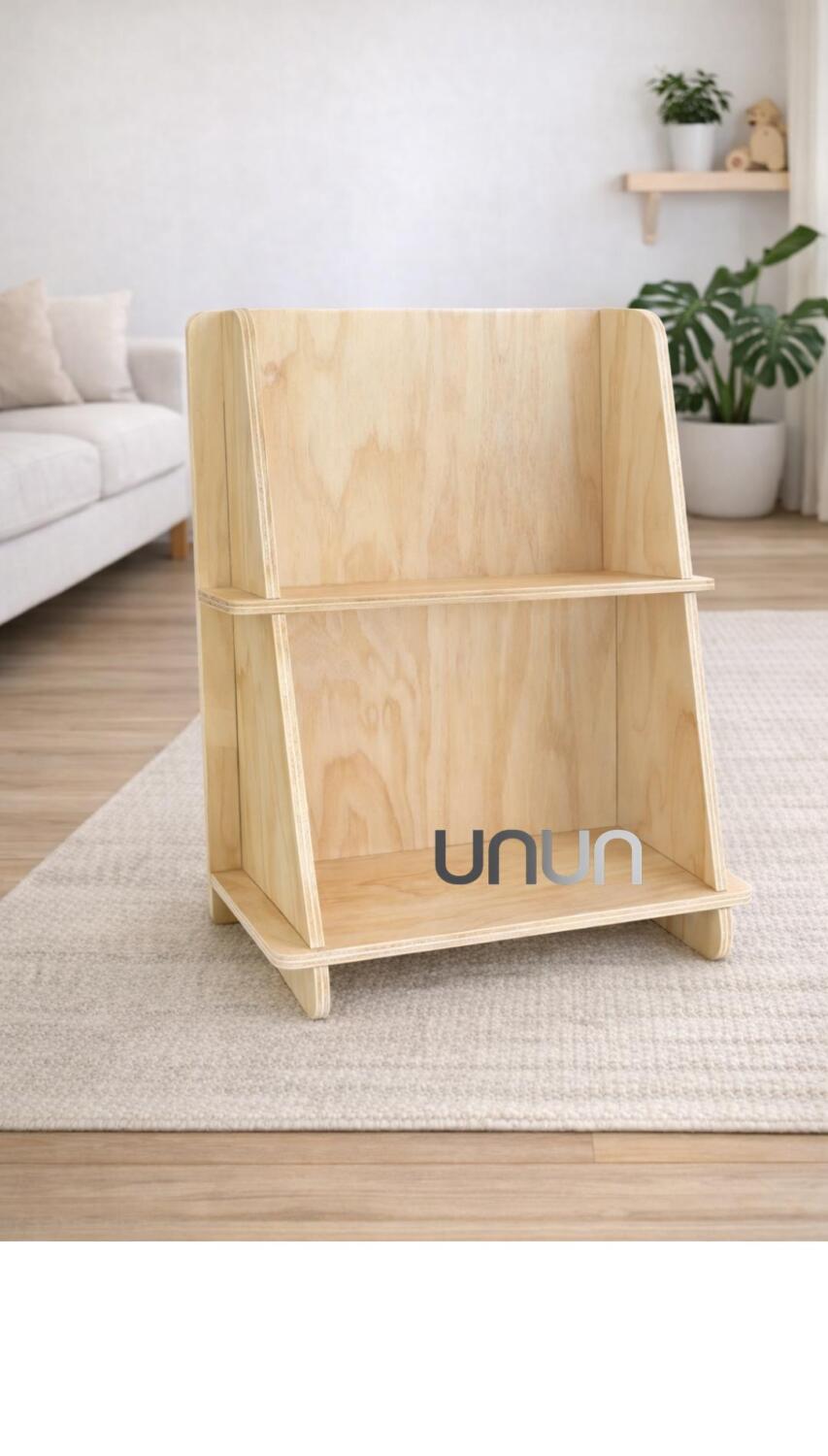 Librero Infantil Montessori de Madera | Organizador de Libros para Niños